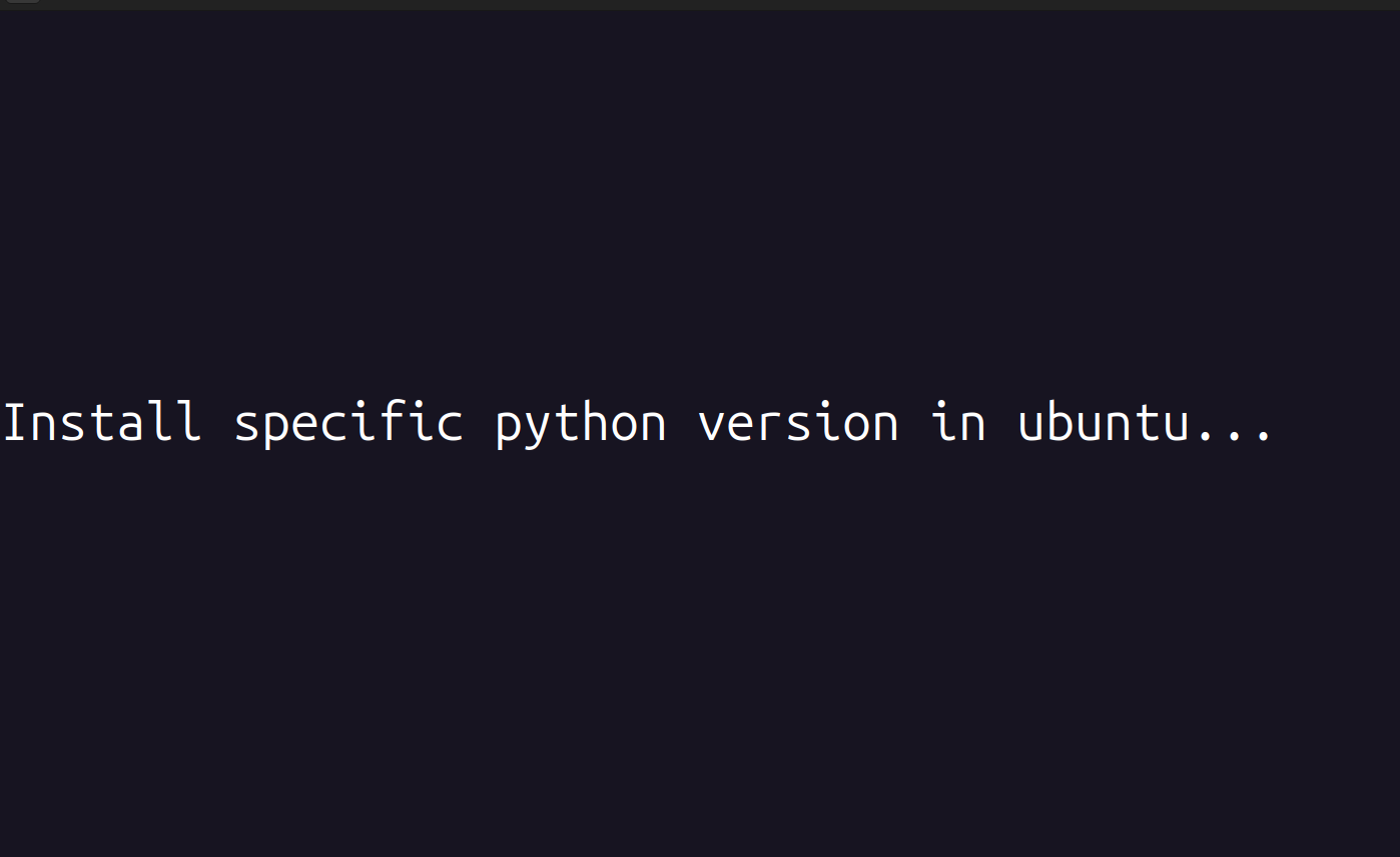 How to install specific python version in ubuntu